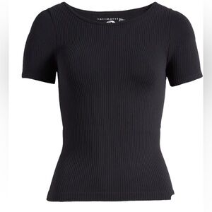Free People intimately XYZ Scoop Neck Crop Rib T-Shirt size M/L